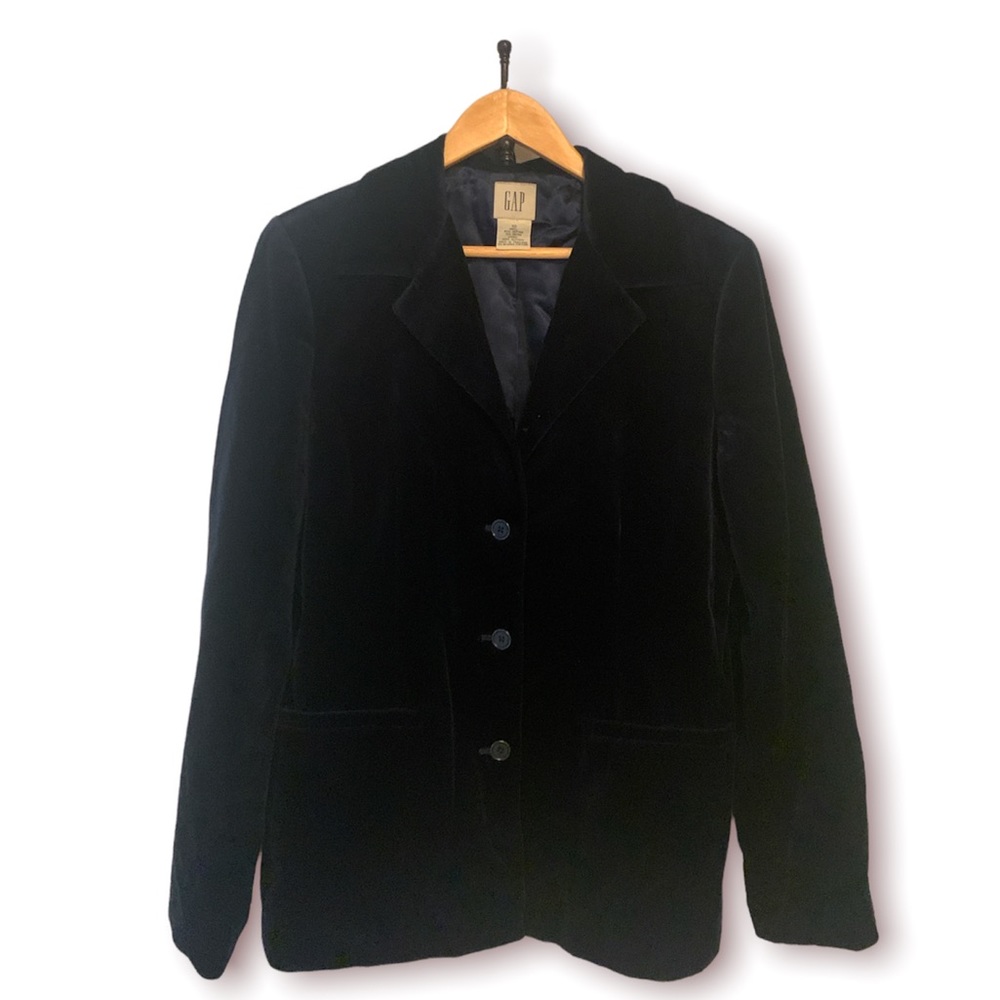 Dark Navy Velvet Blazer Gap Size 10